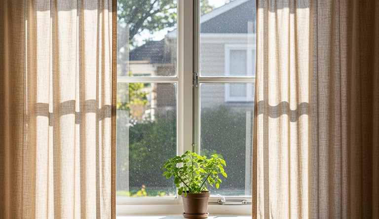 ホコリや汚れがついてしまうカーテン
