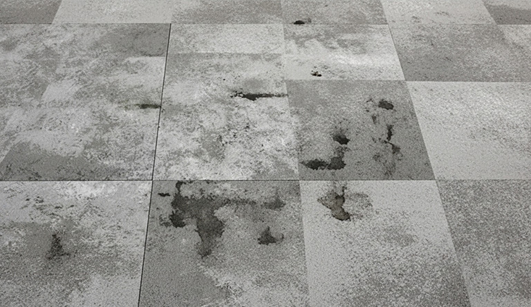 汚れてしまったタイルカーペット