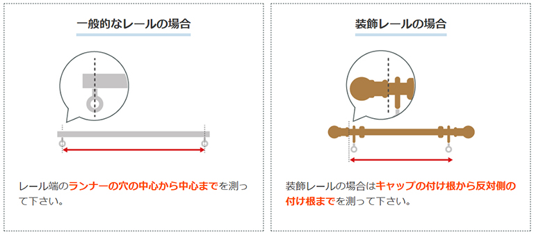 カーテンの幅を測る