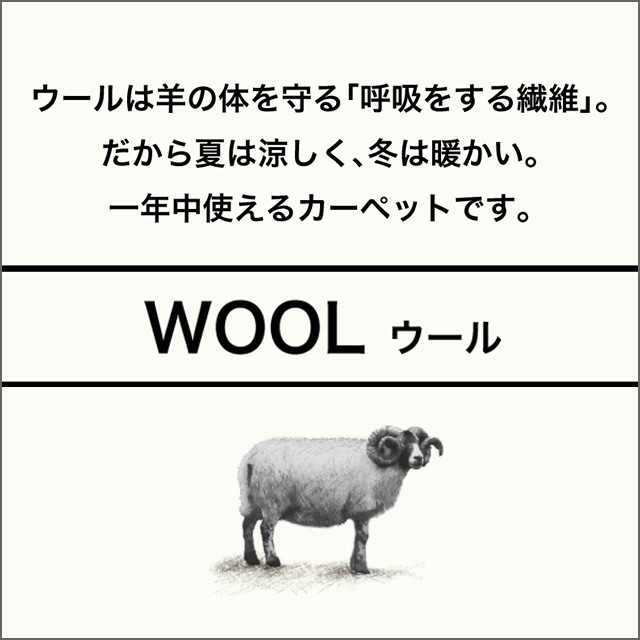ウールは一年中使える万能カーペット