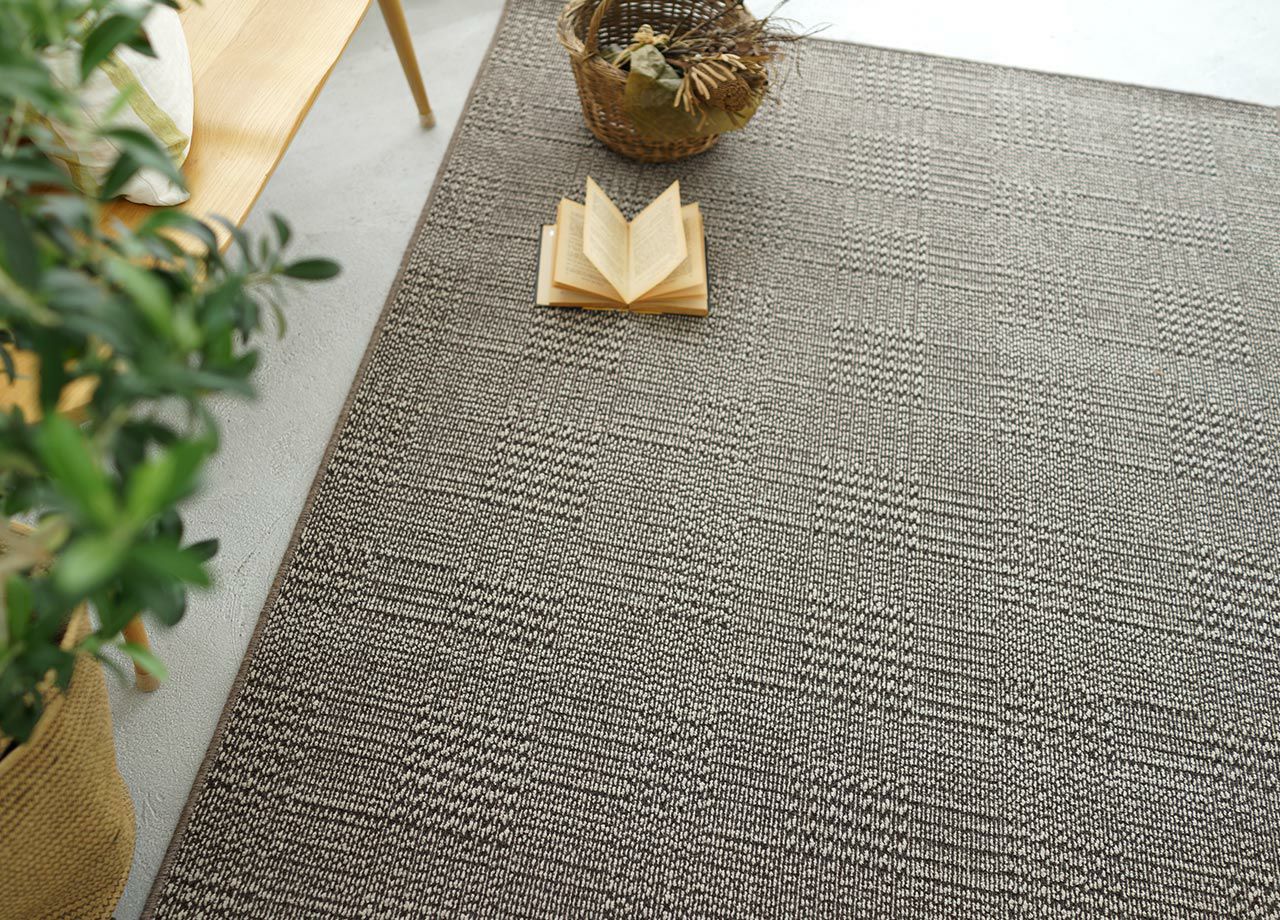 ウールラグ 新品 3畳 防炎 某ダニ ウールラグ ウールスコット グレン 防ダニ 防炎 100×140cm｜スミノエ