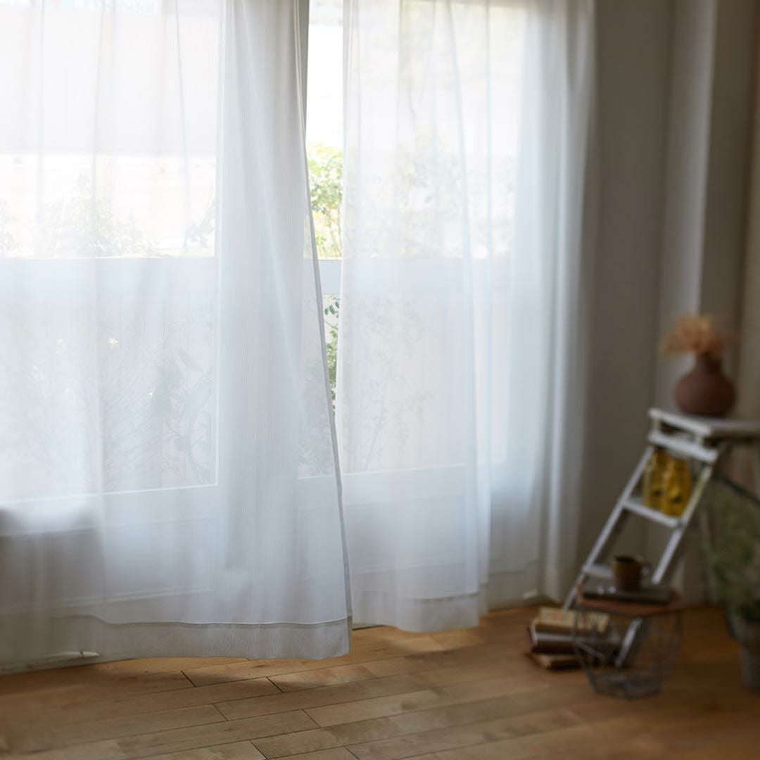 ホワイト レースカーテン 100x133×2セット, 150x176×3セット レースカーテン 2枚セット 幅100cm 丈108cm 133cm 176cm 198cm 選べる4